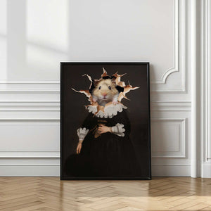 Tablou înramat „Portrait of a Young Hamster” de Marja van den Hurk