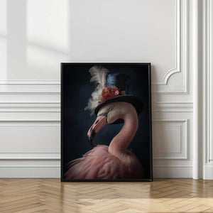 Tablou înramat „Flamingo Portrait” de Andreas Magnusson