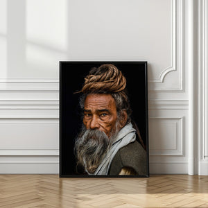 Tablou înramat „Portrait of a Sadhu...” de Rakesh J.V