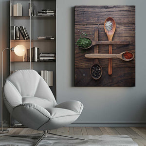 Tablou canvas „Wooden Spoons With Colorful Spices” de Karina Aleksandrova