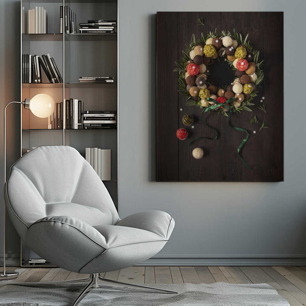 Tablou canvas „Truffles Christmas wreath” de Diana Popescu
