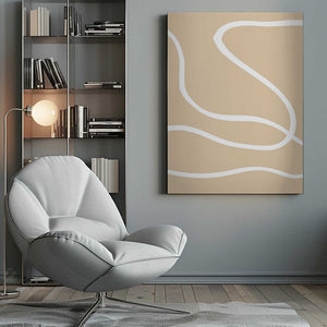 Tablou canvas „Beige Lines 01” de Pictufy Studio