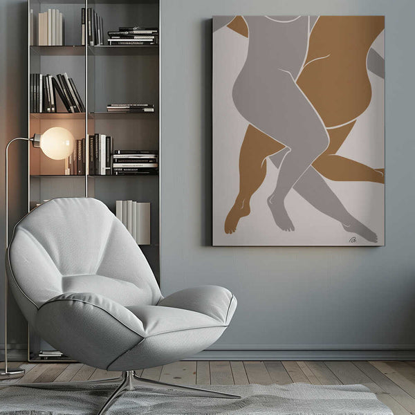 Tablou canvas „Lovers Beige” de Pictufy Studio II