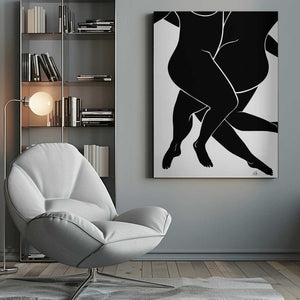 Tablou canvas „Lovers Black” de Pictufy Studio II