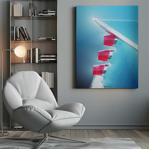 Tablou canvas „US classic car 1959 Adventurer tail fin abstract” de Beate Gube