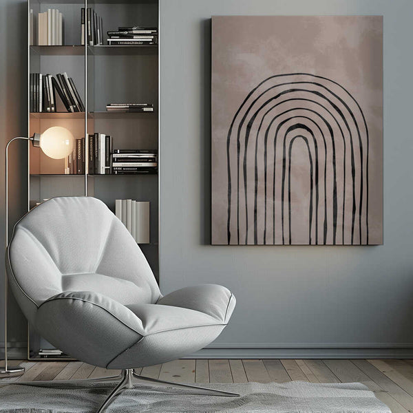 Tablou canvas „Arch_one way_004_black” de Pictufy Studio II