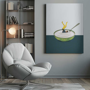Tablou canvas „Yoga in my yogurt” de Maarten Léon