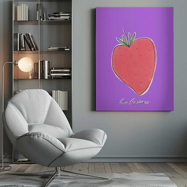 Tablou canvas „Stylized Strawberry Delight” de uplusmestudio