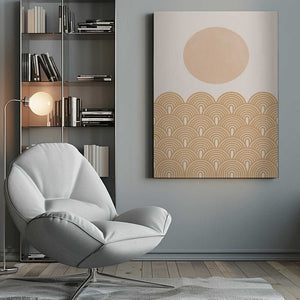 Tablou canvas „Golden Sun Waves” de THE MIUUS STUDIO