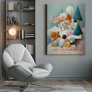 Tablou canvas „Whimsical Bloomscape” de Treechild