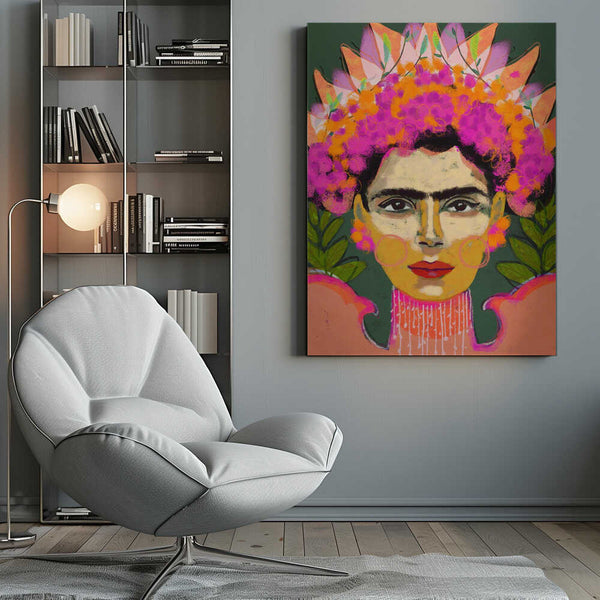 Tablou canvas „Vibrant Floral Crown” de Treechild