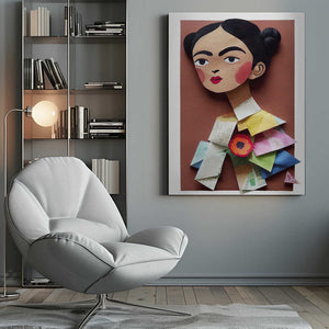 Tablou canvas „Paper Portrait Blossom” de Treechild