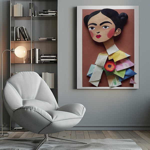 Tablou canvas „Paper Portrait Blossom” de Treechild