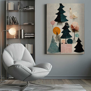 Tablou canvas „Cute Pine Tree Composition” de Treechild