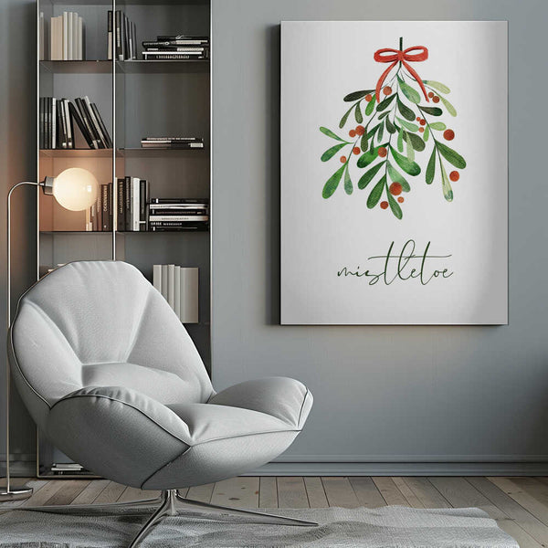 Tablou canvas „Christmas Mistletoe” de Kristina N. - SoulArt Shop