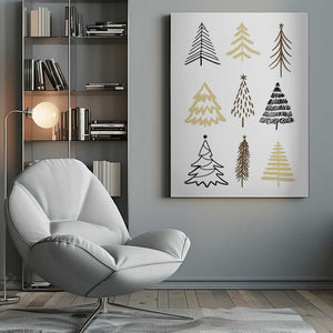 Tablou canvas „Christmas Trees 2” de Kristina N. - SoulArt Shop