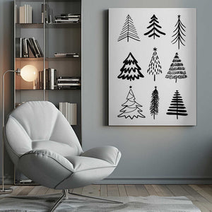 Tablou canvas „Christmas Trees 3” de Kristina N. - SoulArt Shop