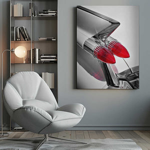 Tablou canvas „American classic car Sedan Deville 1959 tail fin abstract” de Beate Gube