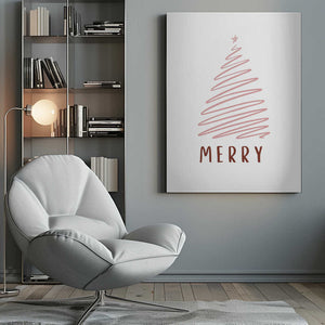 Tablou canvas „Christmas Tree Merry” de Kristina N. - SoulArt Shop