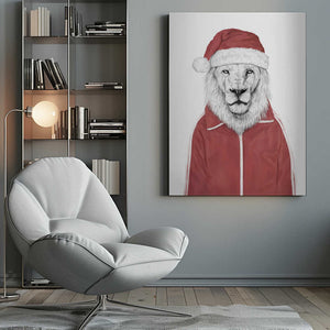 Tablou canvas „Santa lion” de Balazs Solti