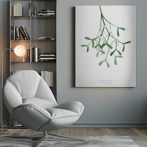 Tablou canvas „Watercolor mistletoe” de Rosana Laiz Blursbyai