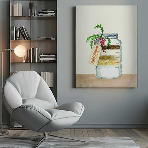Tablou canvas „Joyful Christmas in a jar” de Rosana Laiz Blursbyai