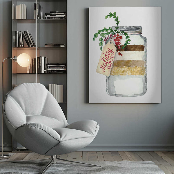 Tablou canvas „Holiday cookies in a jar” de Rosana Laiz Blursbyai