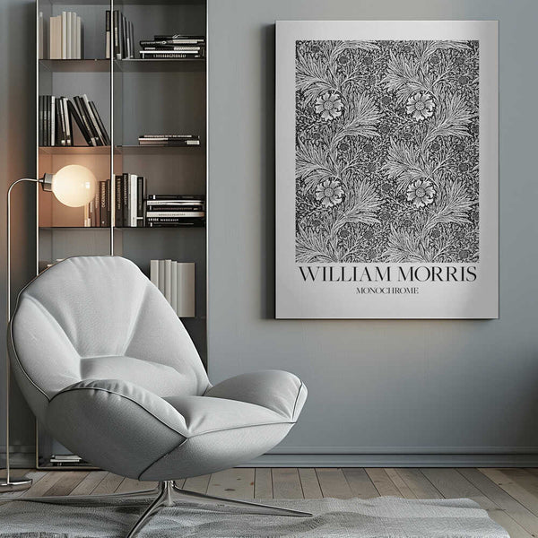 Tablou canvas „Marigold Monochrome” de William Morris