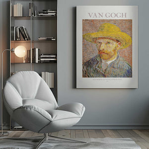 Tablou canvas „Self Portrait With Straw Hat” de Vincent Van Gogh