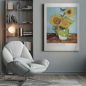 Tablou canvas „Vase With Three Sunflowers” de Vincent Van Gogh
