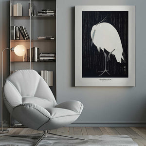 Tablou canvas „Egret In The Rain” de Ohara Koson