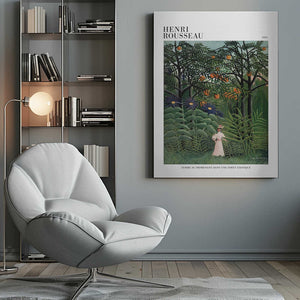 Tablou canvas „Femme Se Promenant Dans Une Foret Exotique” de Henri Rousseau