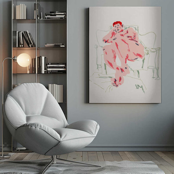 Tablou canvas „Model Resting In A Chair” de Francesco Gulina
