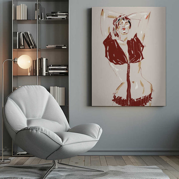 Tablou canvas „Portrait Of A Model Beige” de Francesco Gulina