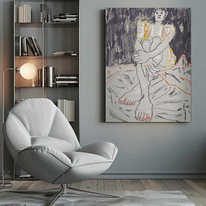 Tablou canvas „The Girl In The Yellow Dress Dark” de Francesco Gulina