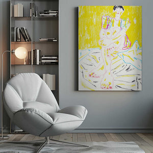 Tablou canvas „The Girl In The Yellow Dress” de Francesco Gulina