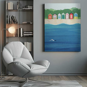 Tablou canvas „Beach Huts” de longwayhome