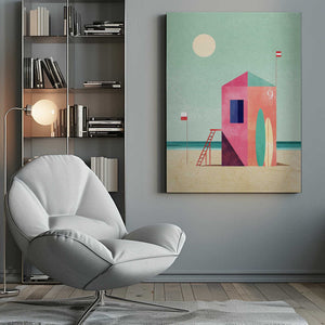Tablou canvas „Surf Hut” de longwayhome