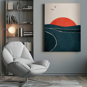 Tablou canvas „Dancing Seagulls” de Kubistika