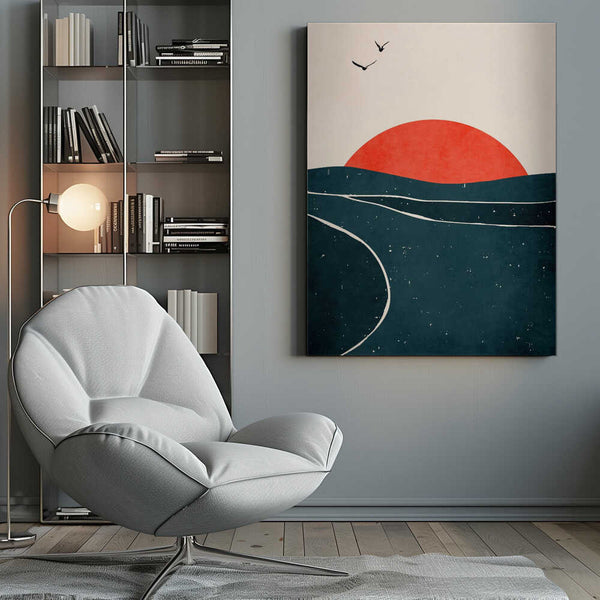 Tablou canvas „Dancing Seagulls” de Kubistika