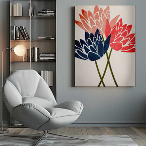 Tablou canvas „Three Dancing Blossoms” de Kubistika