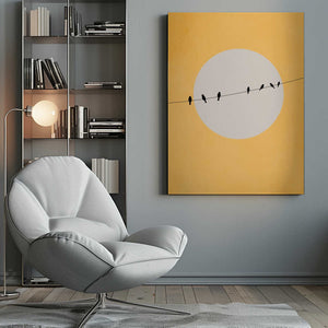 Tablou canvas „Chirping and Chilling” de Kubistika