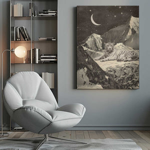 Tablou canvas „Giant White Tiger” de Florent Bodart