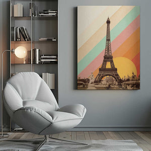 Tablou canvas „Eiffel Tower Rainbow” de Florent Bodart