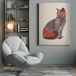 Tablou canvas „Chat Catcheur” de Florent Bodart