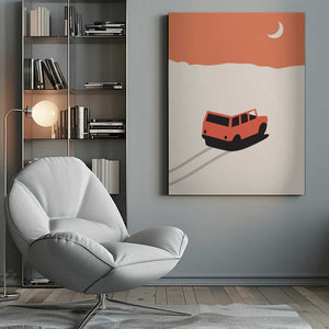 Tablou canvas „Car In Desert” de Florent Bodart