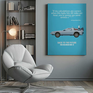 Tablou canvas „Back To the Future Standard Wall Art” de WallChart Art Studio