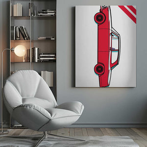 Tablou canvas „Red Car” de jay stanley