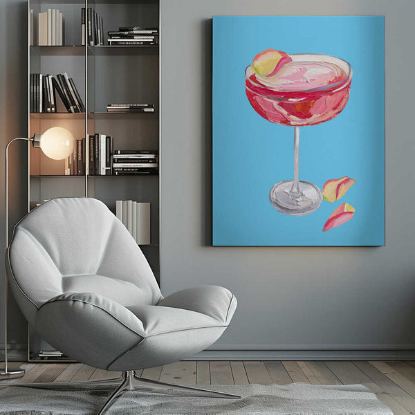 Tablou canvas „Sparkling Rose Gin Cocktail” de Alice Straker