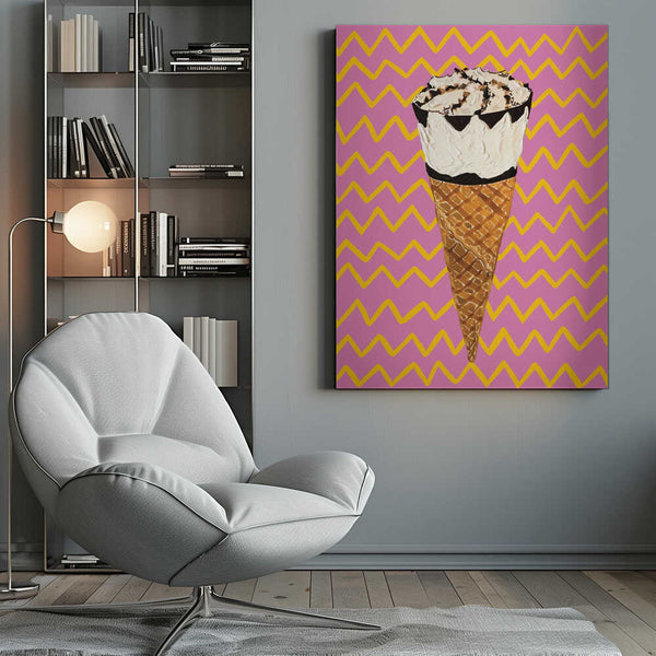 Tablou canvas „Cornetto Pink” de Alice Straker